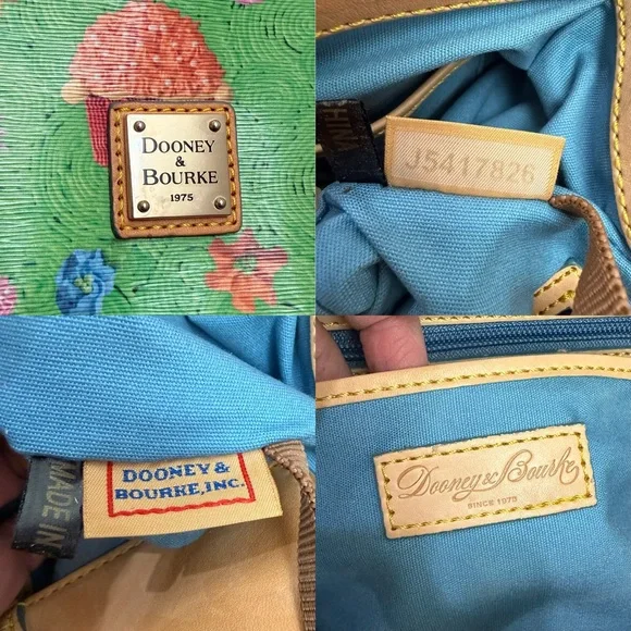 Rare DOONEY & BOURKE Kelly Green Cupcake Print Coated Canvas Limited Ed Satchel - Picture 12 of 15